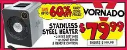 Ollie's Vornado stainless steel heater offer