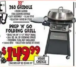 Ollie's 360 Griddle Prep N Go Folding Grill offer