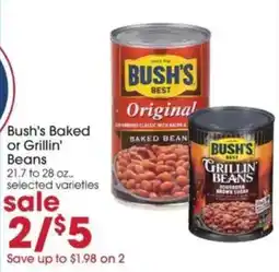 Giant Eagle Bush's Baked or Grillin' Beans offer