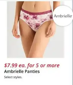 JC Penney Ambrielle Panties offer