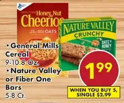 Fairplay General Mills Honey Nut Cheerios or Nature Valley Crunchy Bars offer