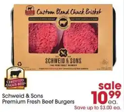 Giant Eagle Schweid & Sons Premium Fresh Beef Burgers offer