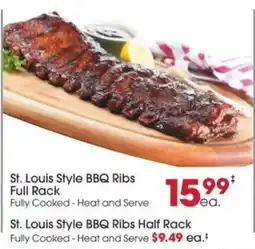 Giant Eagle St. louis style bbq ribs full rack offer