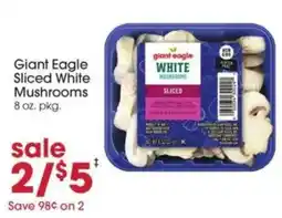 Giant Eagle Giant Eagle Sliced White Mushrooms offer
