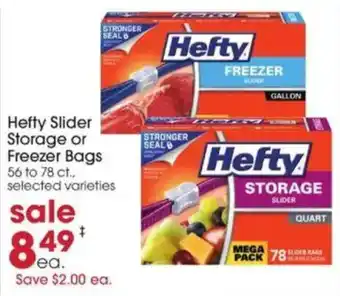 Hefty Slider Storage or Freezer Bags