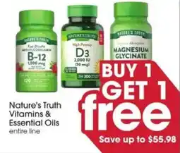 Giant Eagle Nature's Truth Vitamins & Essential Oils entire line offer