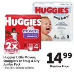 Safeway Huggies Little Movers, Snugglers or Snug & Dry offer