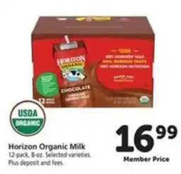 Safeway Horizon Organic Milk offer