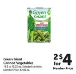 Safeway Green Giant Canned Vegetables offer