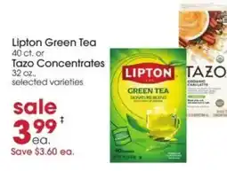 Giant Eagle Lipton green tea or Taco Concentrates offer