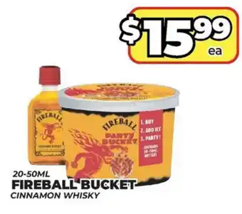 Fireball bucket cinnamon whisky