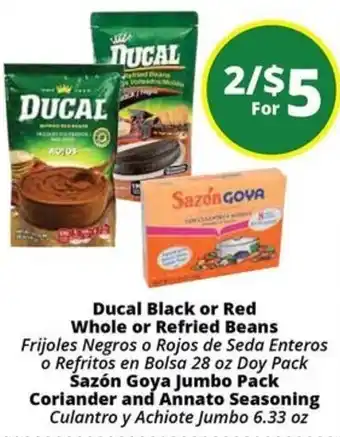 Rancho Markets Ducal Black or Red Whole or Refried Beans offer