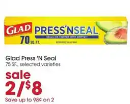 Giant Eagle Glad Press 'N Seal offer