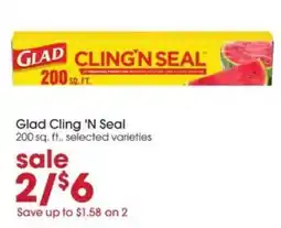 Giant Eagle Glad cling 'n seal offer