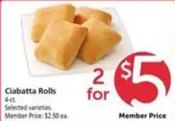 Safeway Ciabatta Rolls offer