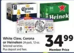 Safeway White Claw, Corona or Heineken offer