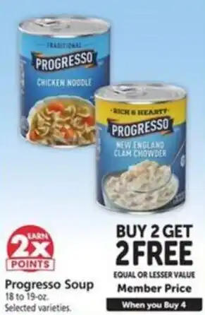 Safeway Progresso Soup offer