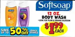 Ollie's Softsoap brand body wash offer