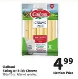 Safeway Galbani string or stick cheese offer