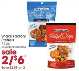 Giant Eagle Snack Factory Pretzels offer