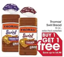 Giant Eagle Thomas' Swirl Bread offer