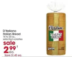 Giant Eagle D'Italiano Italian Bread offer