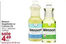 Giant Eagle Wesson vegetable or canola oil offer