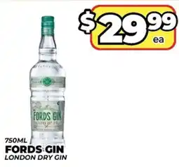 Price Cutter Fords Gin London Dry Gin offer