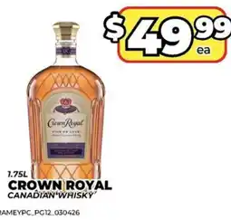 Price Cutter Crown Royal Canadian Whisky offer