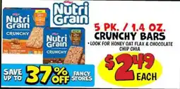 Ollie's Kellogg's Nutri Grain Crunchy Bars offer