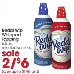 Giant Eagle Reddi Wip Whipped Topping offer