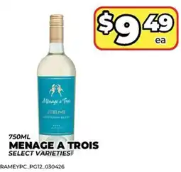 Price Cutter Menage a Trois offer