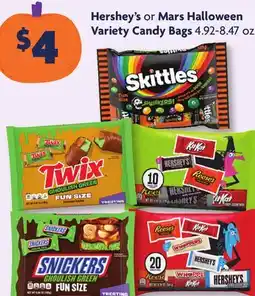 Family Dollar Hershey's or Mars Halloween Variety Candy Bags offer