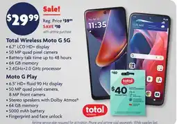 Family Dollar Total Wireless Moto G 5G, Moto G Play offer