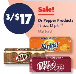 Family Dollar Dr Pepper Products offer