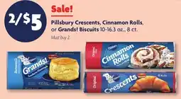 Family Dollar Pillsbury Crescents, Cinnamon Rolls, or Grands! Biscuits 10‑16.3 oz., 8 ct offer