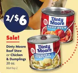 Family Dollar Dinty Moore Beef Stew or Chicken & Dumplings offer
