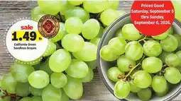 Meijer California Green Seedless Grapes offer