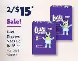 Family Dollar Luvs Diapers offer
