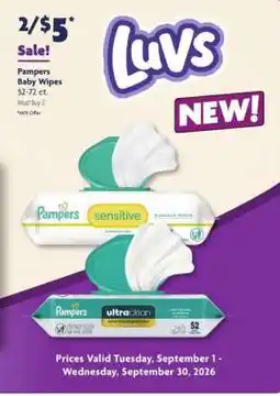 Family Dollar Pampers Baby Wipes offer