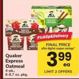 Safeway Quaker Express Oatmeal offer