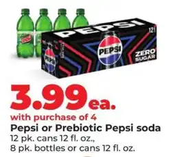 Hy-Vee Pepsi or Prebiotic Pepsi soda offer