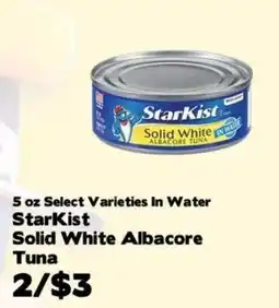 Crosby's Marketplace StarKist solid white albacore tuna offer