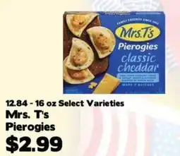 Crosby's Marketplace Mrs. T's Pierogies offer