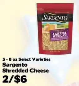 Crosby's Marketplace Sargento shredded cheese offer