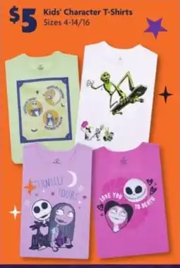 Family Dollar Kids' Character T-Shirts offer