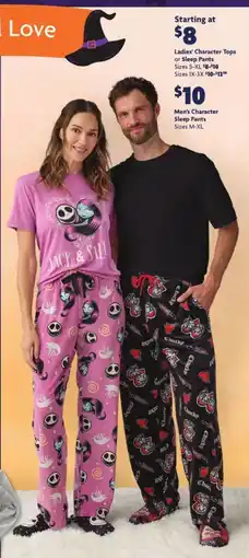 Family Dollar Ladies' Character Tops or Sleep Pants offer