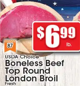 Supremo Foods Inc USDA Choice Boneless Beef Top Round London Broil offer