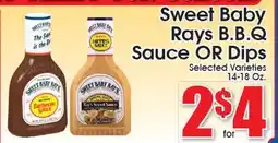 Supremo Foods Inc Sweet Baby Rays B.B.Q Sauce OR Dips offer