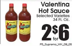 Supremo Foods Inc Valentina Hot Sauce offer